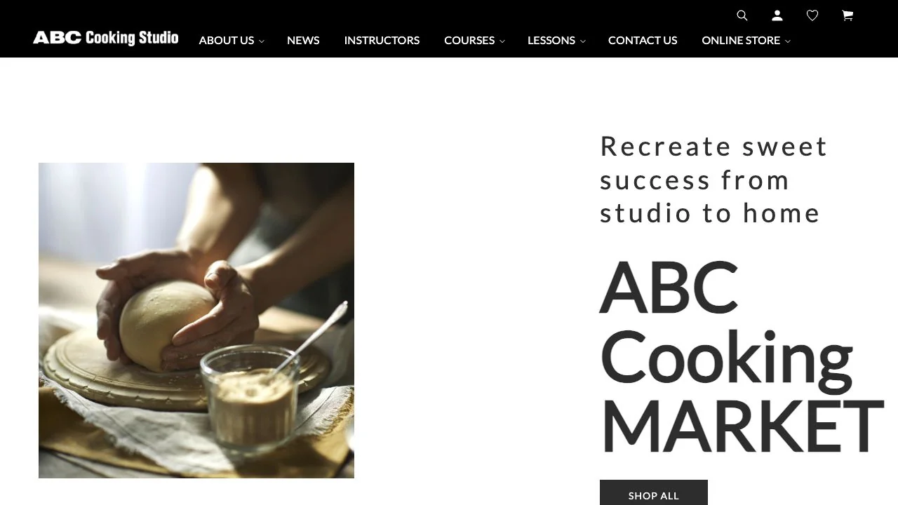 ABC Cooking Market online store homepage